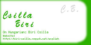 csilla biri business card